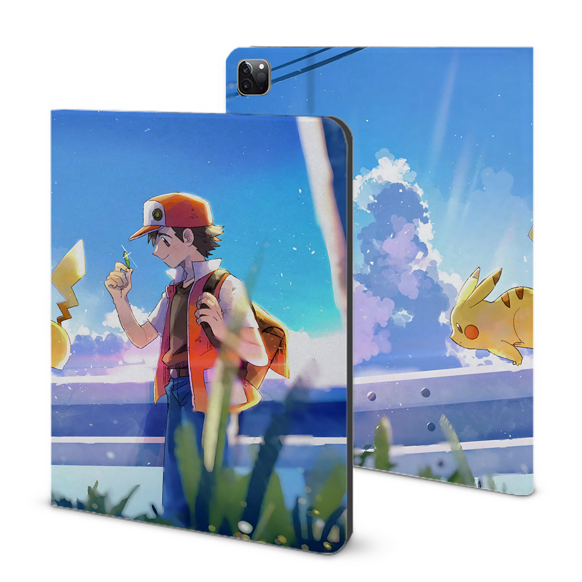 （画像用） ポケットモンスター Pokémon IPad ケース ブック型 PUレザー TPU 耐衝撃 軽量 薄型 ペン収納なし 全面保護 IPad 各モデル対応